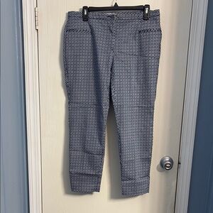 Reitmans Blue Tailored Trousers with Subtle Checkered Pattern